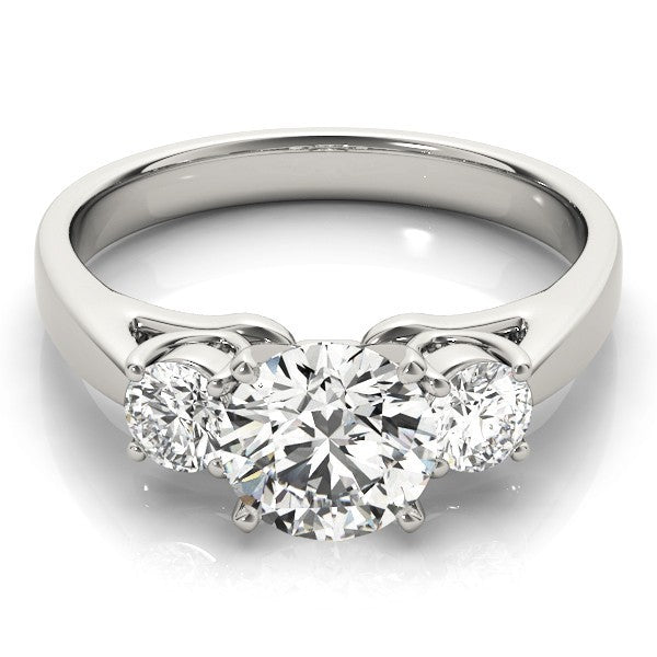Classic Round Diamond 3 Stone Engagement Ring Platinum Lab Grown 2.00Ct DE/VS
