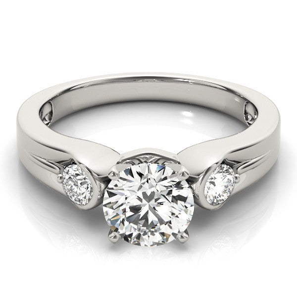 2.00Ct Round Lab Grown Diamond 3 Stone Engagement Ring Platinum