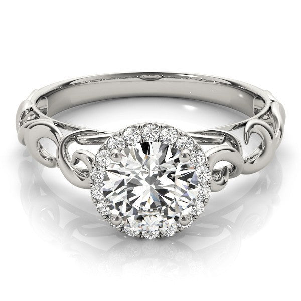 2.00 Ct DE/VS Lab-Grown Diamond Halo Engagement Ring in 18K Yellow Gold ÐUK Made