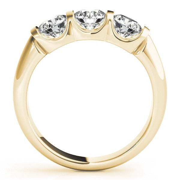 2.00 CT DE/VS Lab Grown Diamond Three Stone Engagement Ring Platinum For Women