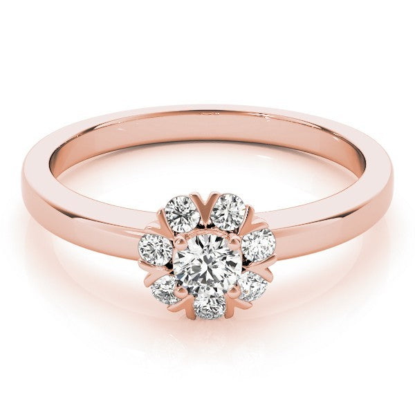 Lab-Grown Diamond Halo Engagement Ring in 18K Yellow Gold ÐUK Made