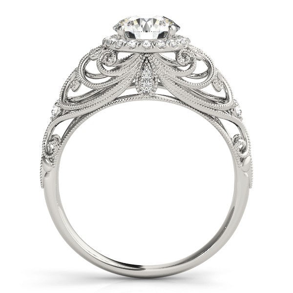 2.00Ct DE/VS Lab Grown Round Diamond Halo Engagement Ring 18K Rose Gold