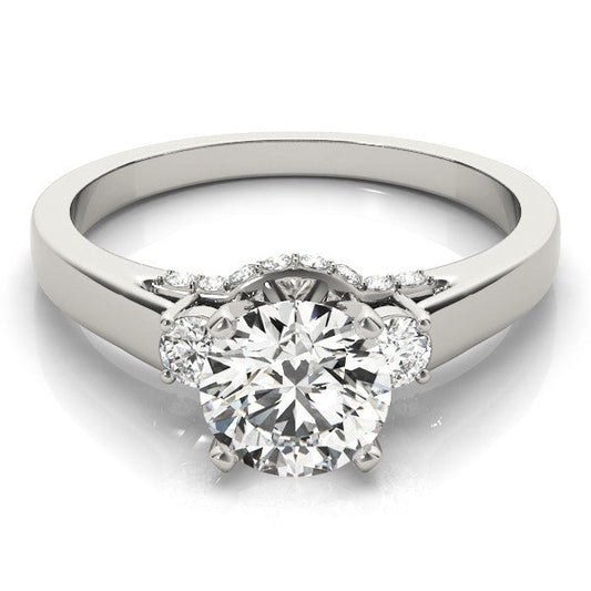 Round Cut Lab Grown Diamond Trilogy Engagement Ring Platinum DE/VS 2.00Ct