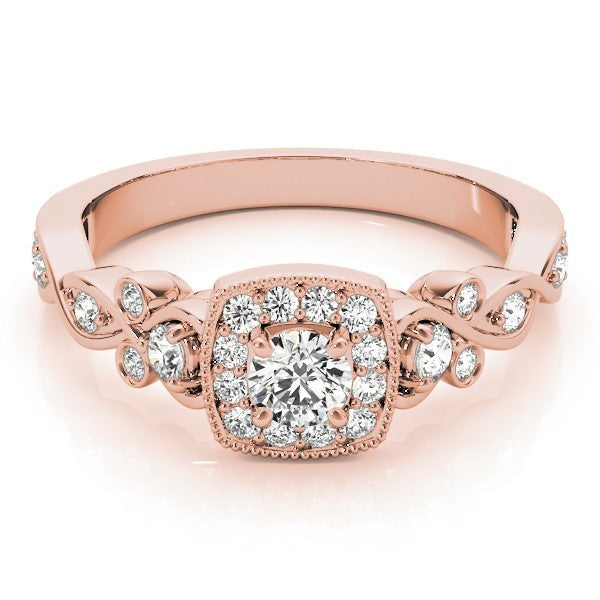 2.00Ct DE/VS Lab Grown Round Diamond Halo Engagement Ring 18K White Gold