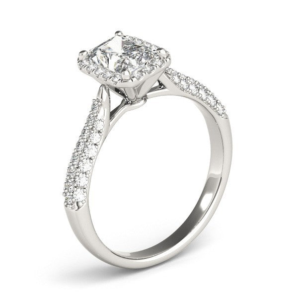 2.00Ct DE/VS Lab Grown Emarald Diamond Halo Engagement Ring Platinum
