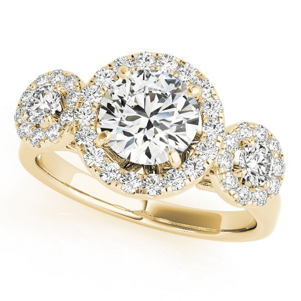 2.00 Carat DE/VS Lab Grown Round Cut Diamond Halo Engagement Ring 18K White Gold