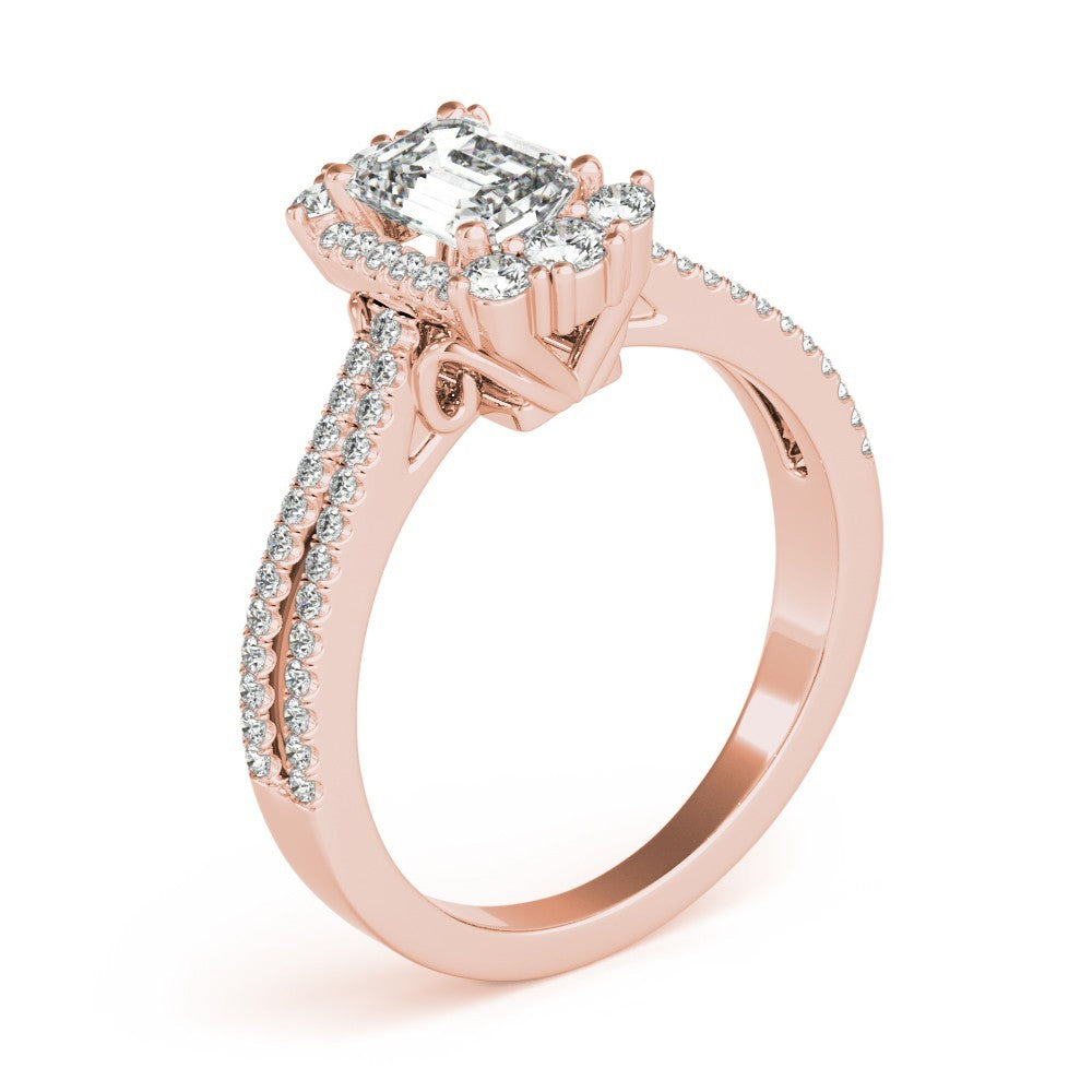 2.00Ct DE/VS Lab Grown Emarald Diamond Halo Engagement Ring Platinum