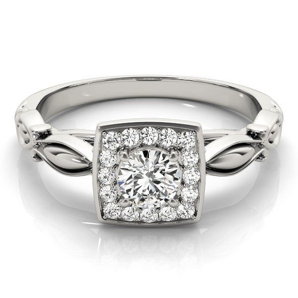 2.00Ct DE/VS Lab Grown Round Diamond Halo Engagement Ring 18K Yellow Gold