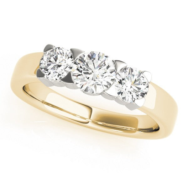 0.50Ct - 2.00Ct DE/VS Platinum Lab Grown Round Diamond Trilogy Engagement Ring