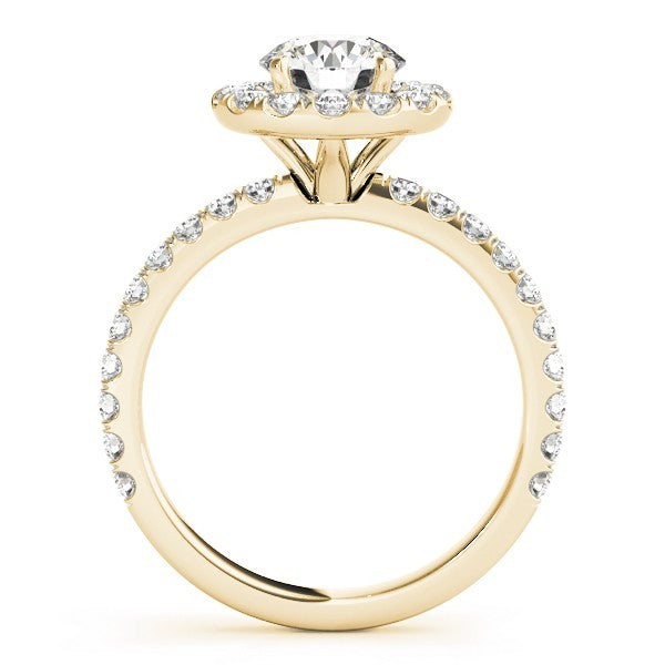2.00Ct DE/VS Lab Grown Round Diamond Halo Engagement Ring 18K White Gold