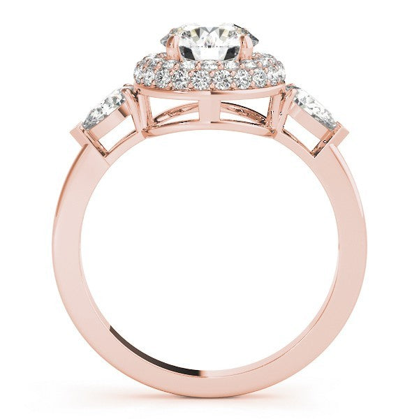 2.00Ct DE/VS Lab Grown Round Diamond Halo Engagement Ring 18K White Gold