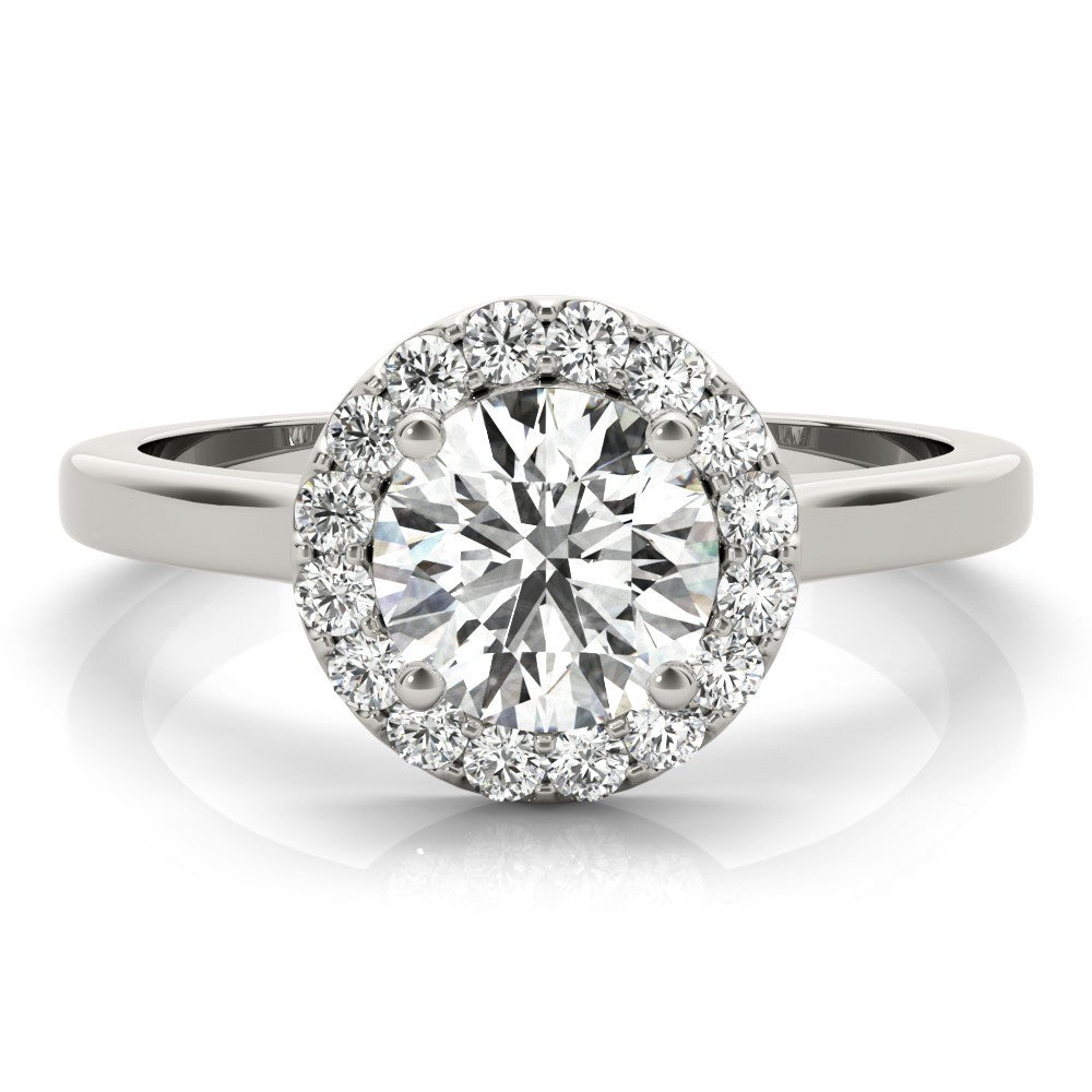 Lab-Grown Diamond Halo Engagement Ring in Platinum 2.00 Ct DE/VS