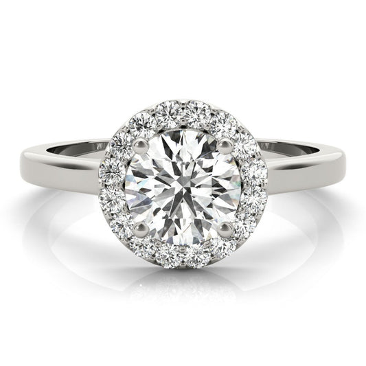 Lab-Grown Diamond Halo Engagement Ring in Platinum 2.00 Ct DE/VS
