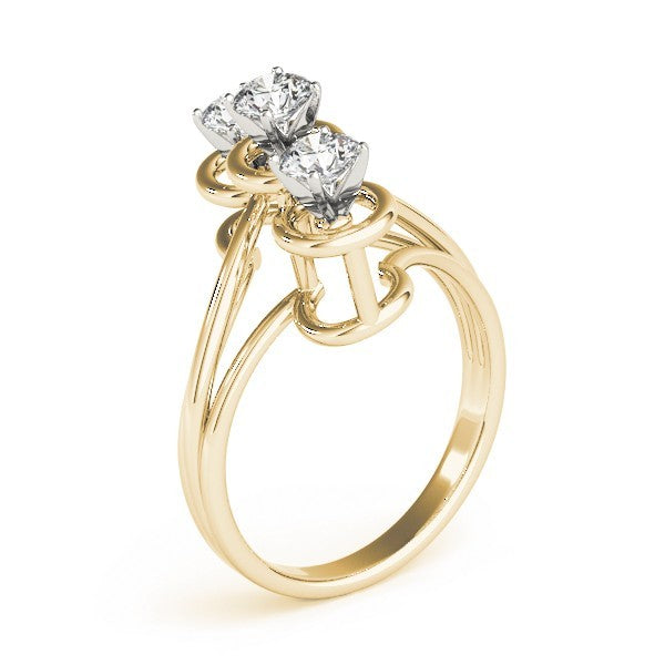 0.50Ct - 2.00Ct DE/VS Lab Grown Round Diamond Trilogy Engagement Ring Platinum