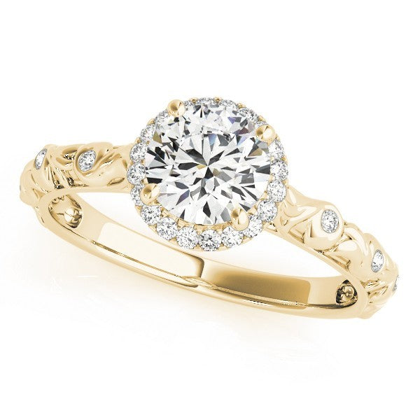 2.00Ct Round Lab Grown Diamond Halo Engagement Ring In Platinum