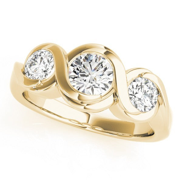 DE/VS 2.00Ct Lab Grown Round Diamond 3 Stone Engagement Ring Platinum