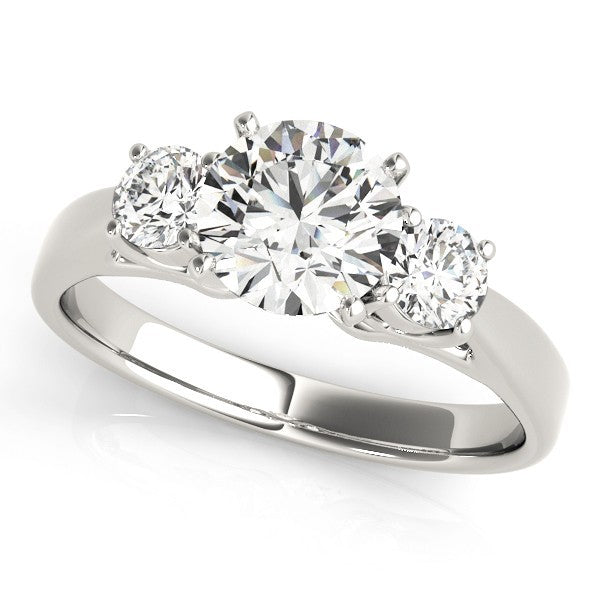Classic Round Diamond 3 Stone Engagement Ring Platinum Lab Grown 2.00Ct DE/VS