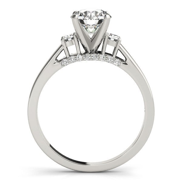 Round Cut Lab Grown Diamond Trilogy Engagement Ring Platinum DE/VS 2.00Ct