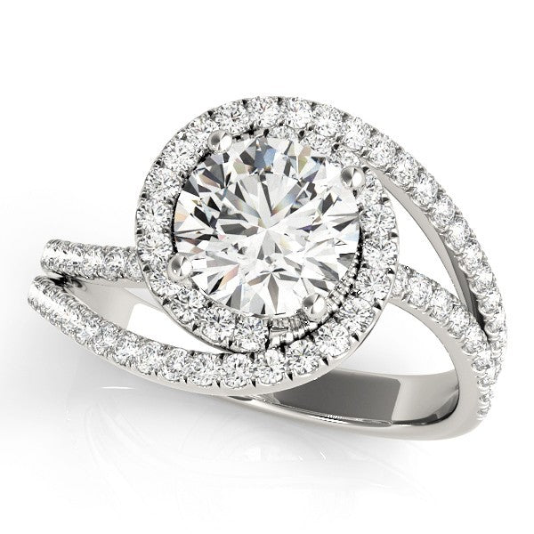 2.00 Ct DE/VS Lab-Grown Diamond Halo Engagement Ring in 18K Rose Gold