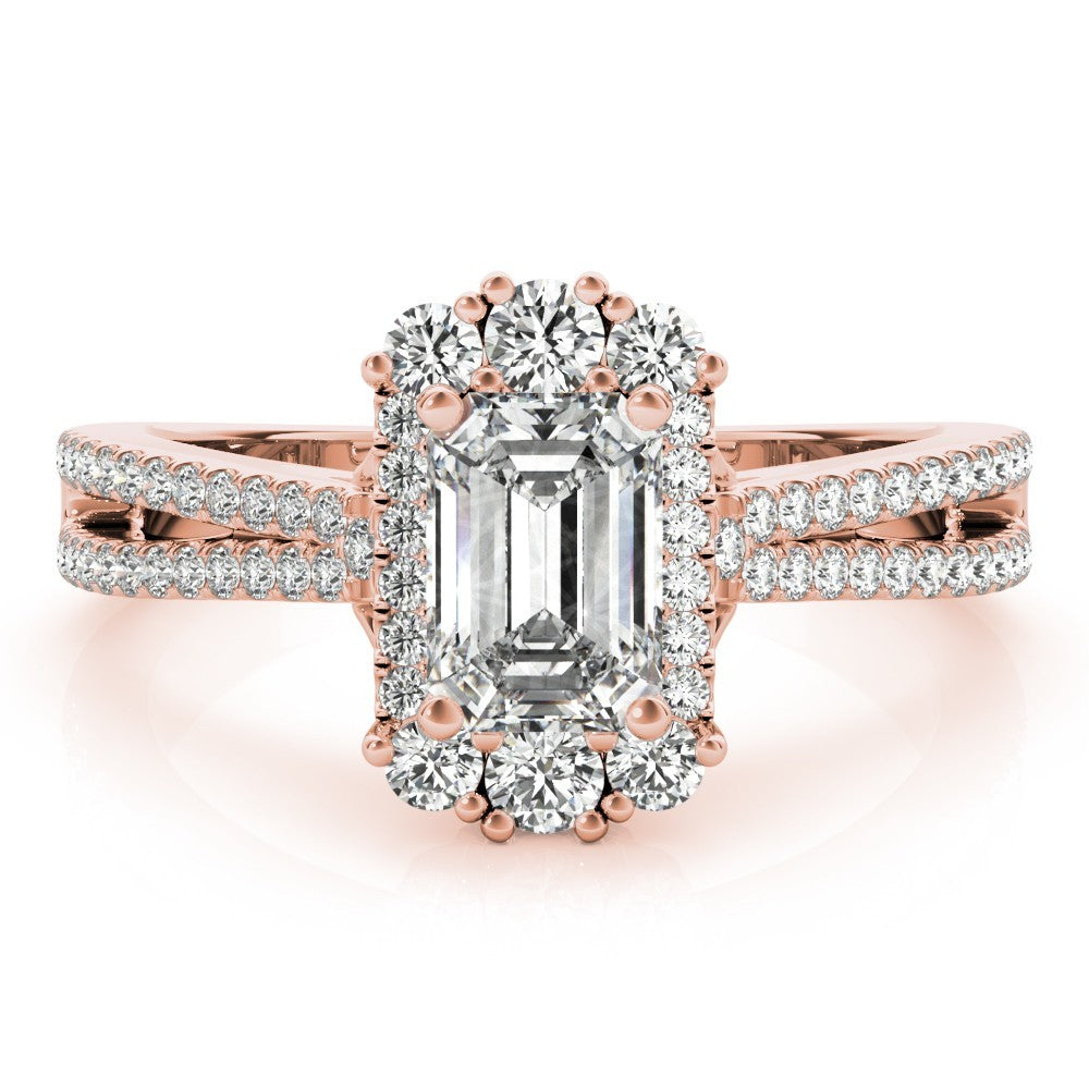 2.00Ct DE/VS Lab Grown Emarald Diamond Halo Engagement Ring Platinum