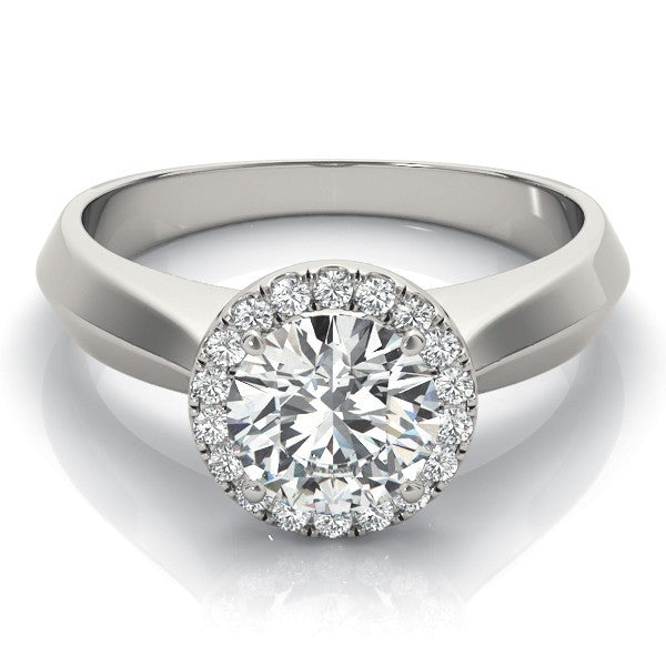 2.00 Ct DE/VS Lab-Grown Diamond Halo Engagement Ring in 18K Yellow Gold ÐUK Made
