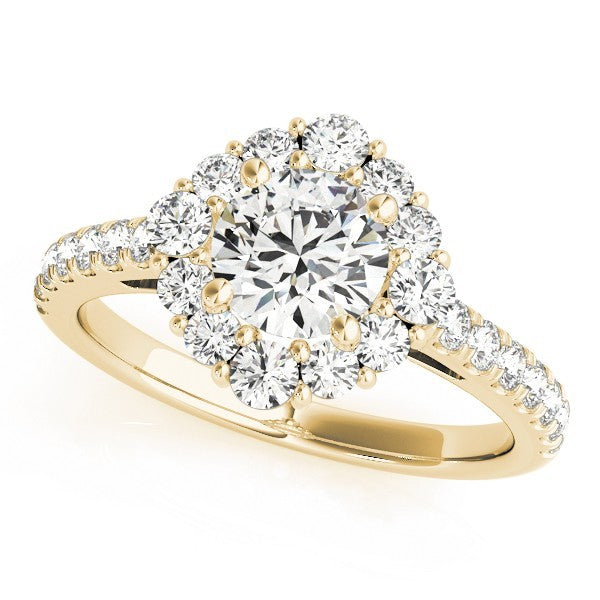 2.00Ct Round Lab Grown Diamond Halo Engagement Ring In Platinum