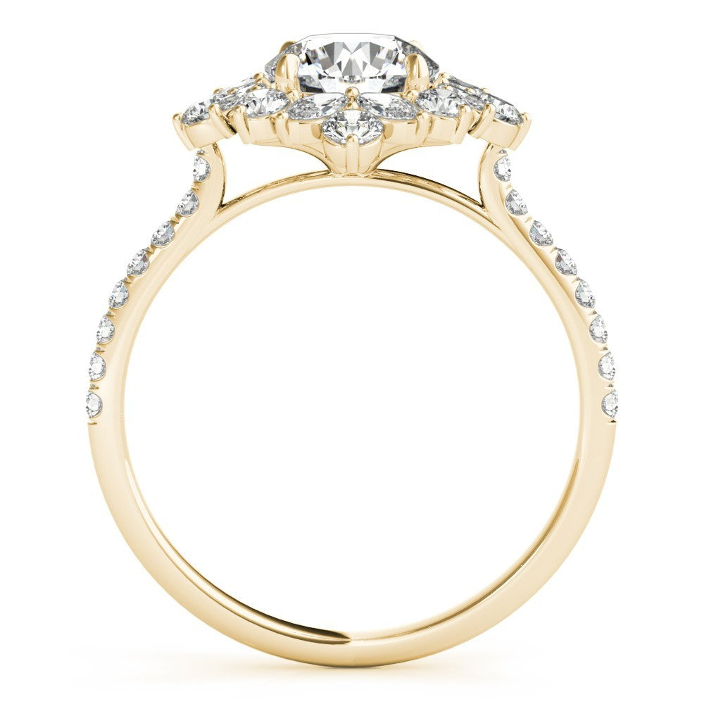 Lab-Grown Diamond Halo Engagement Ring in Platinum DE/VS 2.00 CT