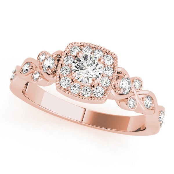 2.00Ct DE/VS Lab Grown Round Diamond Halo Engagement Ring 18K White Gold