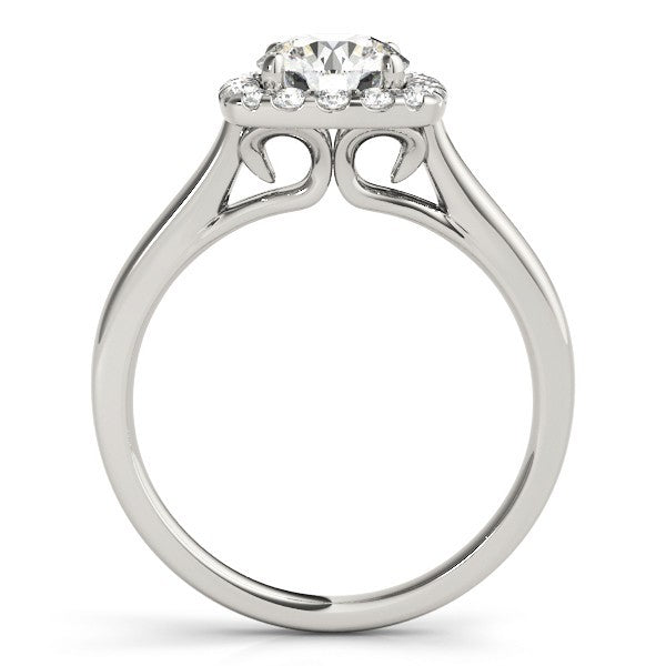 2.00Ct Lab Grown Round Diamond Halo Engagement Ring 18K Yellow Gold