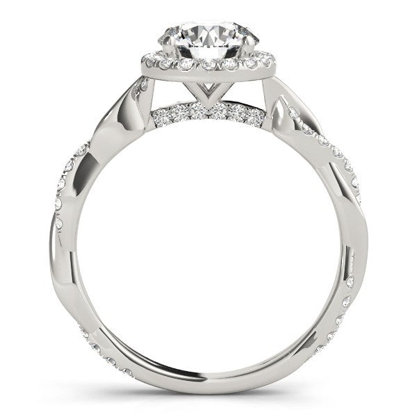 Lab-Grown Diamond 2.00 CT DE/VS Halo Engagement Ring in Platinum.
