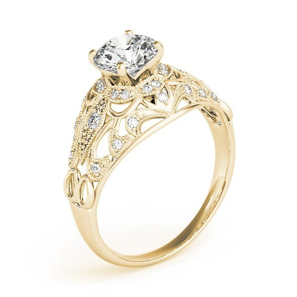 2.00Ct DE/VS Lab Grown Round Diamond Halo Engagement Ring 18K Yellow Gold