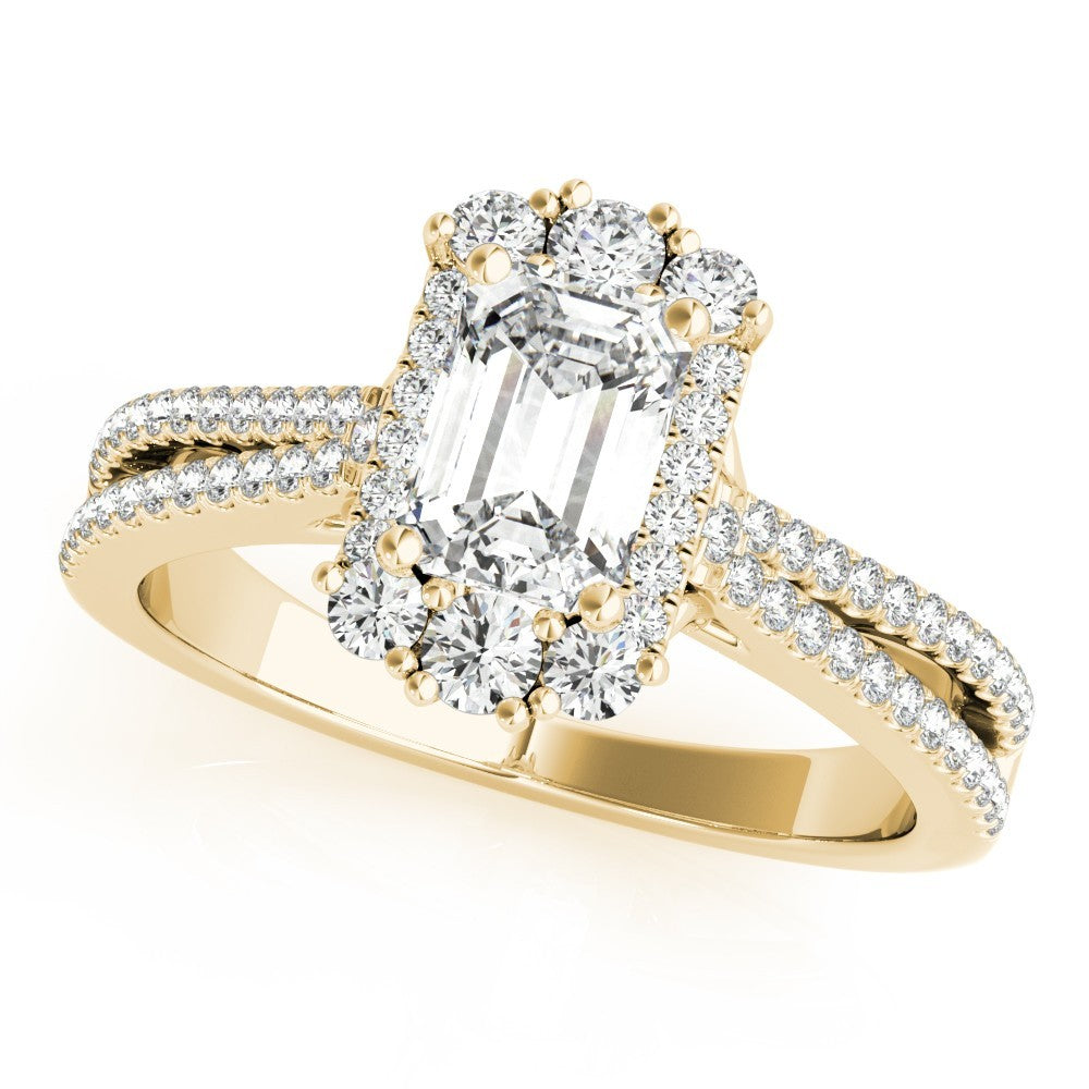 2.00Ct DE/VS Lab Grown Emarald Diamond Halo Engagement Ring Platinum