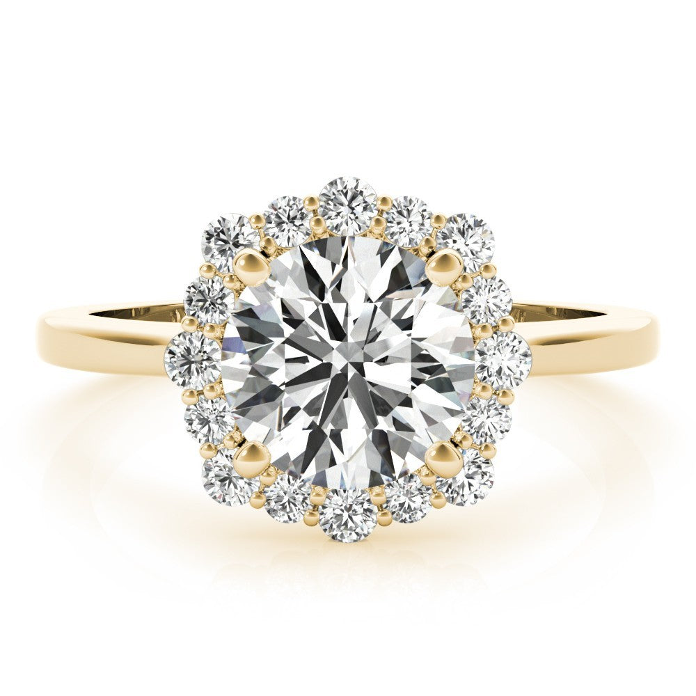 Lab-Grown Diamond Halo Engagement Ring in Platinum UK Hallmarked