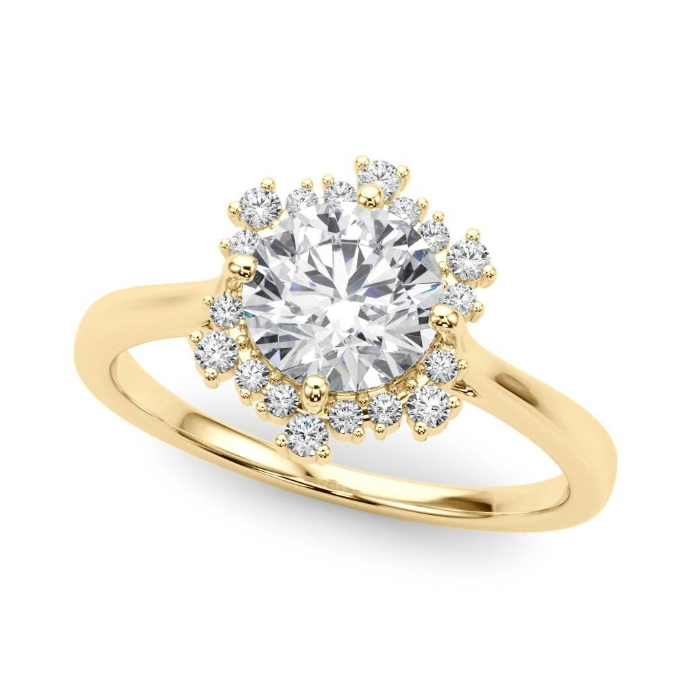 Lab-Grown Diamond Halo Engagement Ring in Platinum UK Hallmarked
