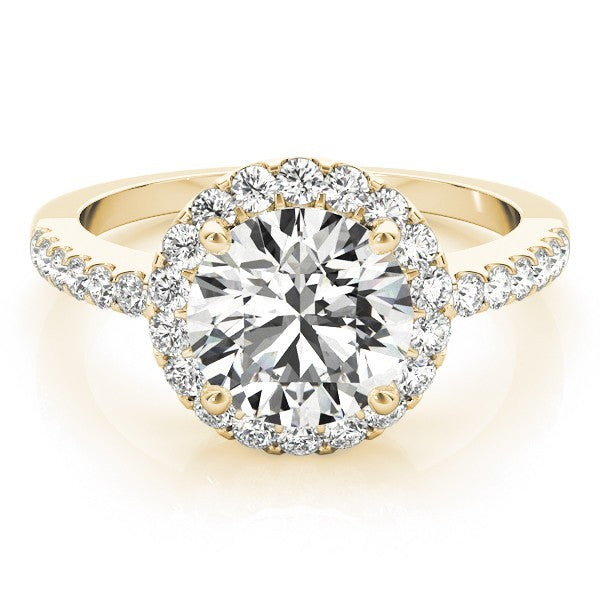 2.00Ct DE/VS Lab Grown Round Diamond Halo Engagement Ring 18K White Gold