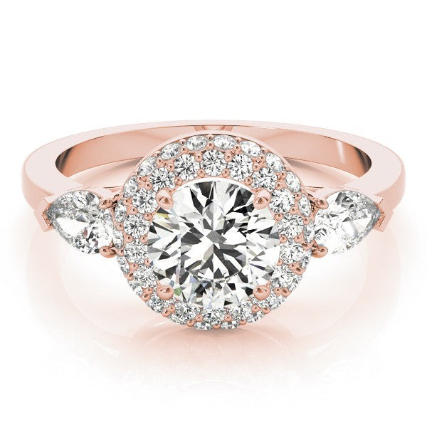 2.00Ct DE/VS Lab Grown Round Diamond Halo Engagement Ring 18K White Gold