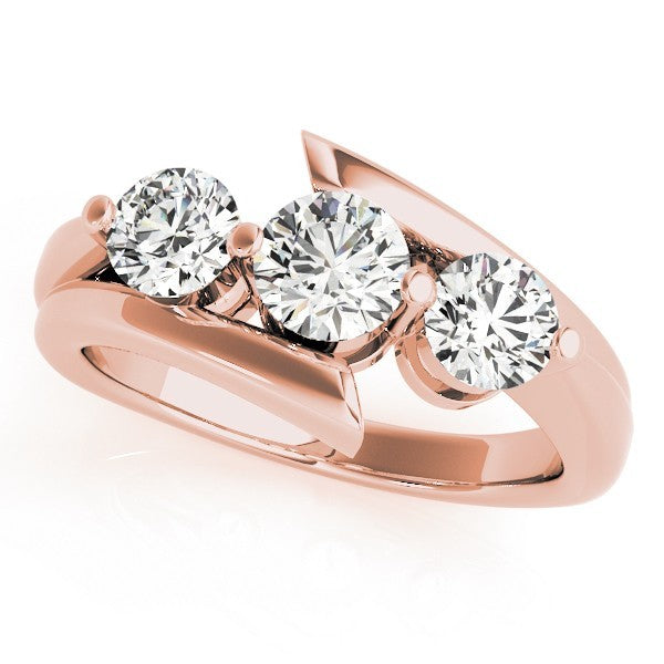 2.00Ct Lab Grown Round Diamond Trilogy Engagement Ring Platinum