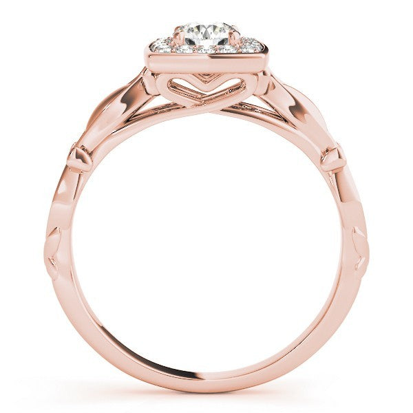 2.00Ct DE/VS Lab Grown Round Diamond Halo Engagement Ring 18K Yellow Gold