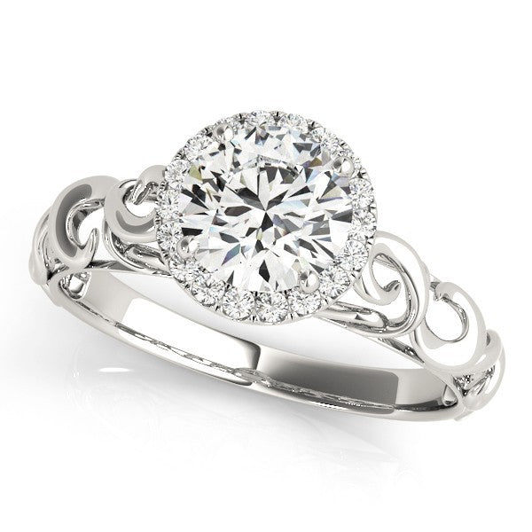 2.00 Ct DE/VS Lab-Grown Diamond Halo Engagement Ring in 18K Yellow Gold ÐUK Made