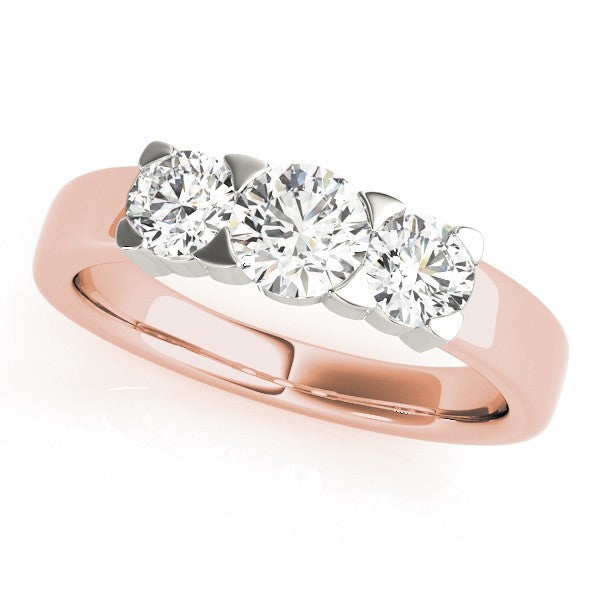 0.50Ct - 2.00Ct DE/VS Platinum Lab Grown Round Diamond Trilogy Engagement Ring