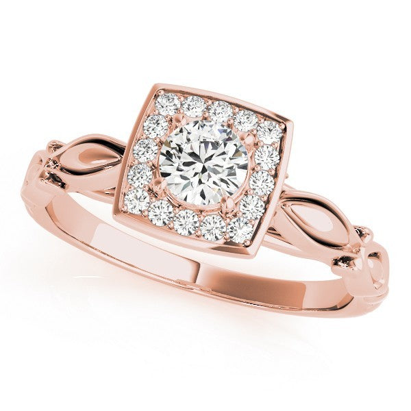 2.00Ct DE/VS Lab Grown Round Diamond Halo Engagement Ring 18K Yellow Gold
