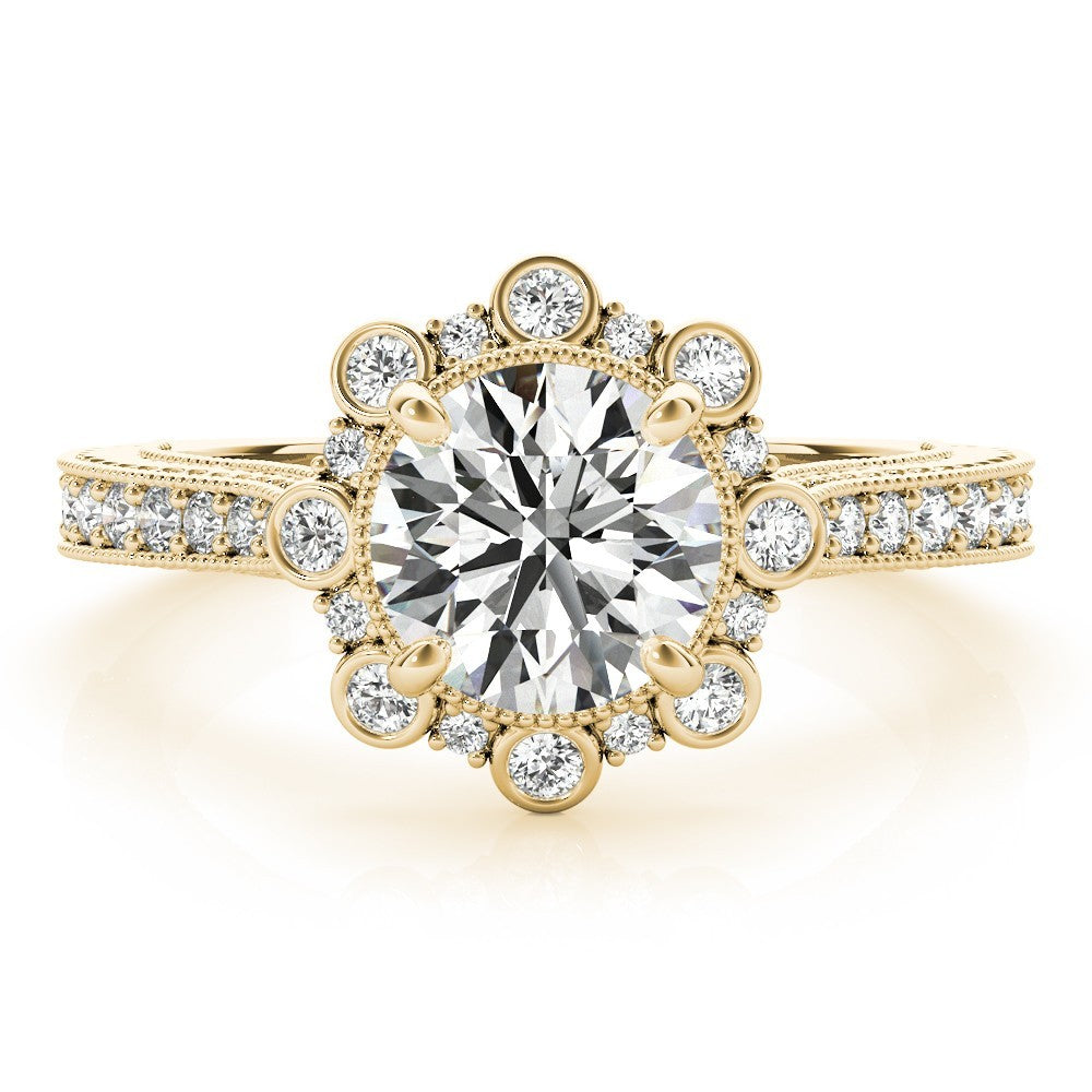 Lab-Grown Diamond Halo Engagement Ring in Platinum UK Hallmarked