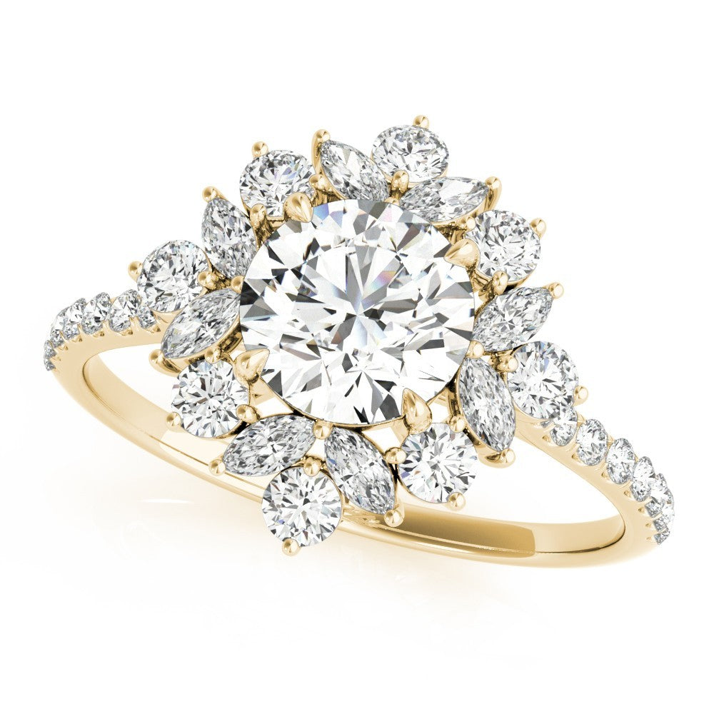 Lab-Grown Diamond Halo Engagement Ring in Platinum DE/VS 2.00 CT