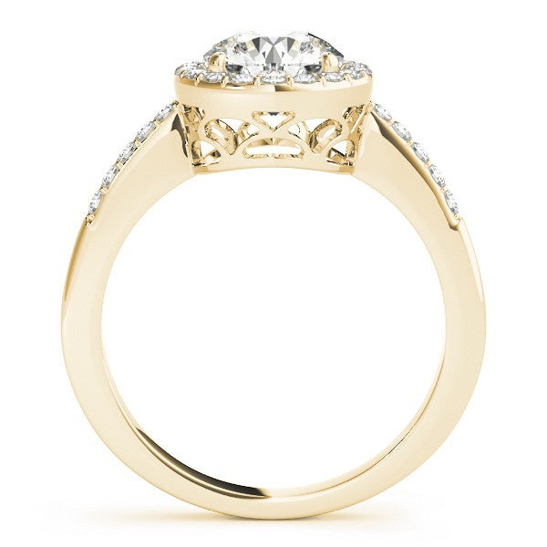 2.00Ct DE/VS Lab Grown Round Diamond Halo Engagement Ring 18K White Gold