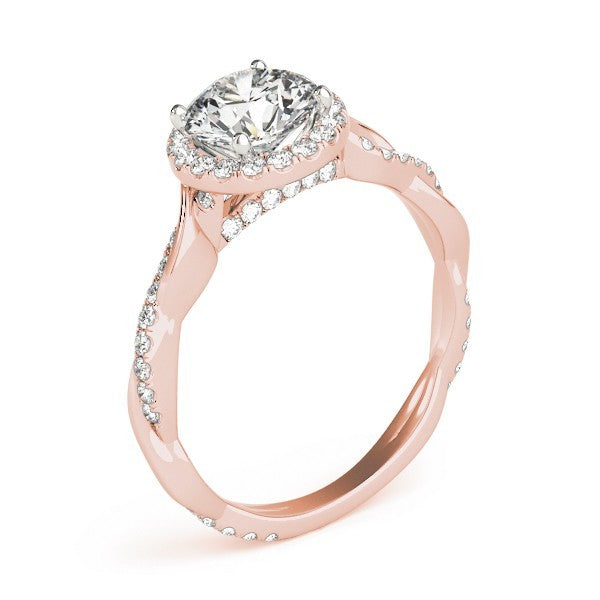 Lab-Grown Diamond 2.00 CT DE/VS Halo Engagement Ring in Platinum.