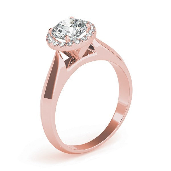 2.00 Ct DE/VS Lab-Grown Diamond Halo Engagement Ring in 18K Yellow Gold ÐUK Made