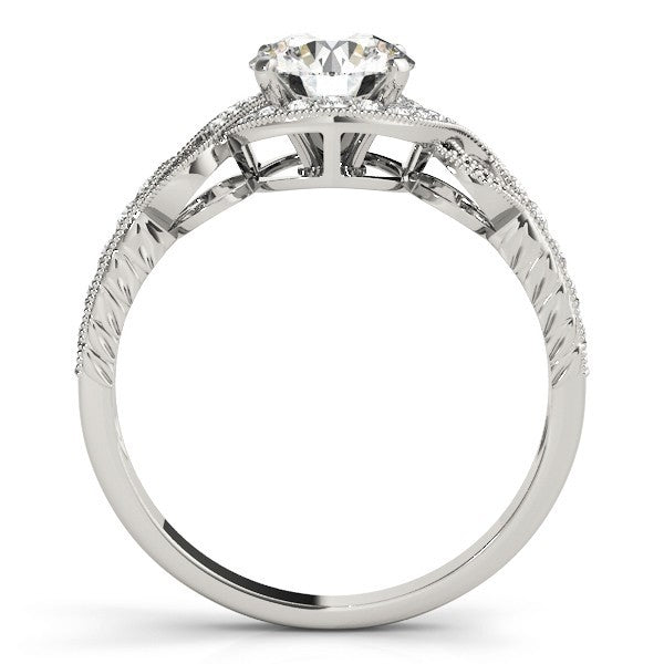2.00Ct DE/VS Lab Grown Round Diamond Halo Engagement Ring 18K Yellow Gold