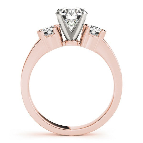 2.00ct Lab Grown Round Cut Diamond Claw Set Trilogy Engagement Ring Platinum