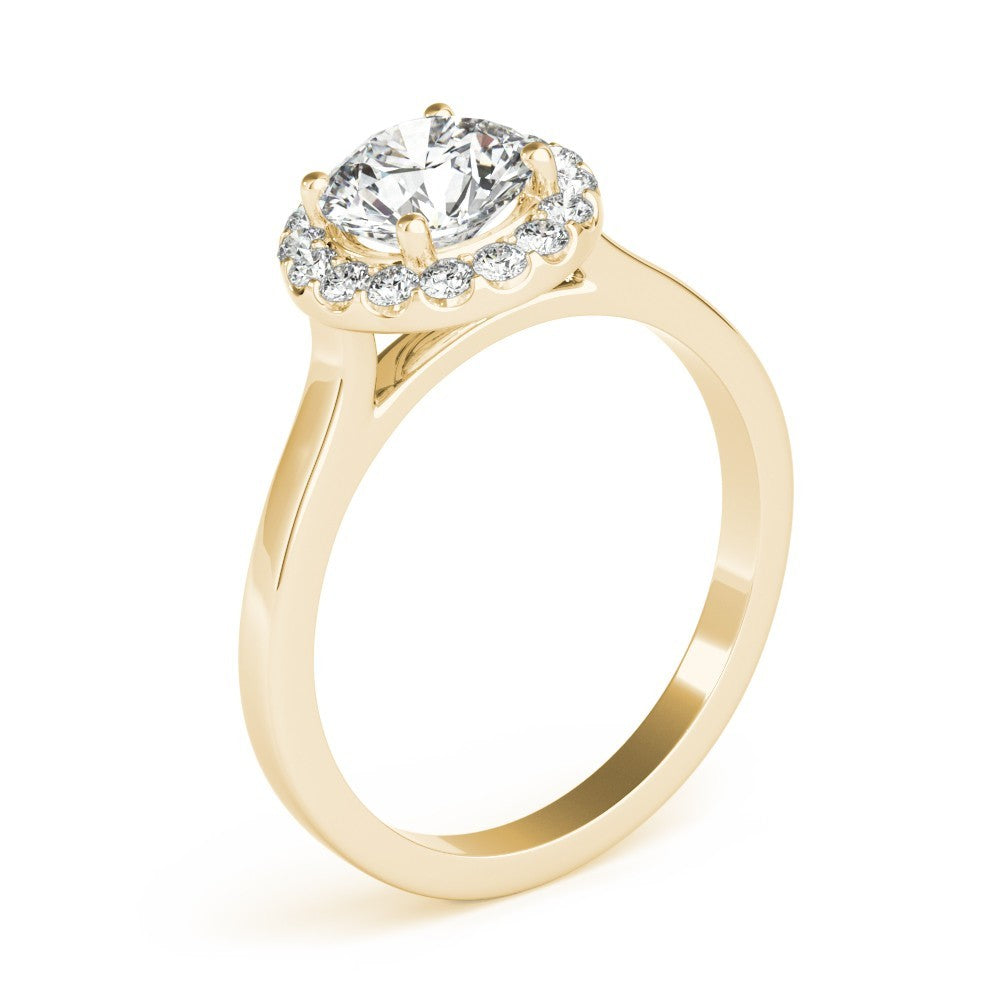 Lab-Grown Diamond Halo Engagement Ring in Platinum 2.00 Ct DE/VS