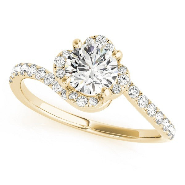 2.00Ct DE/VS Lab Grown Round Diamond Halo Engagement Ring 18K White Gold
